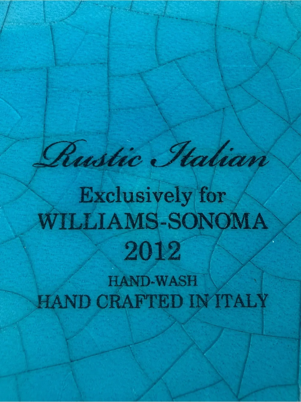 Williams Sonoma authentic 2012